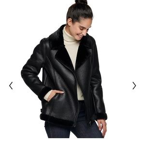 Women's Sebby Faux-Shearling Moto Jacket